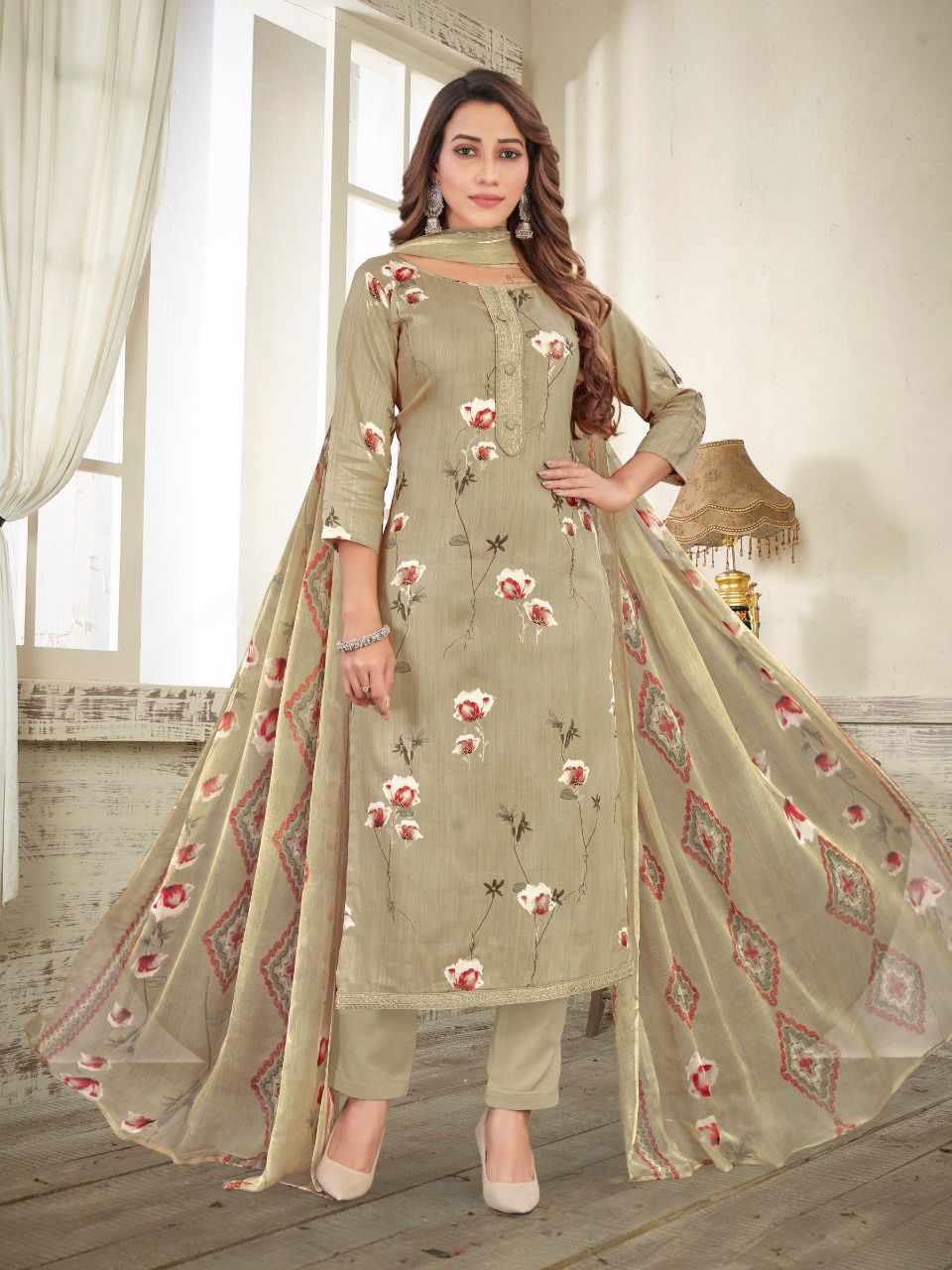 Bipson Riya 1799 Jam Satin Printed Fancy Ethnic Wear Designer Dress Material Collection